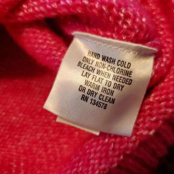 Vineyard vines pink turtleneck wool blend sz small - Picture 2 of 4